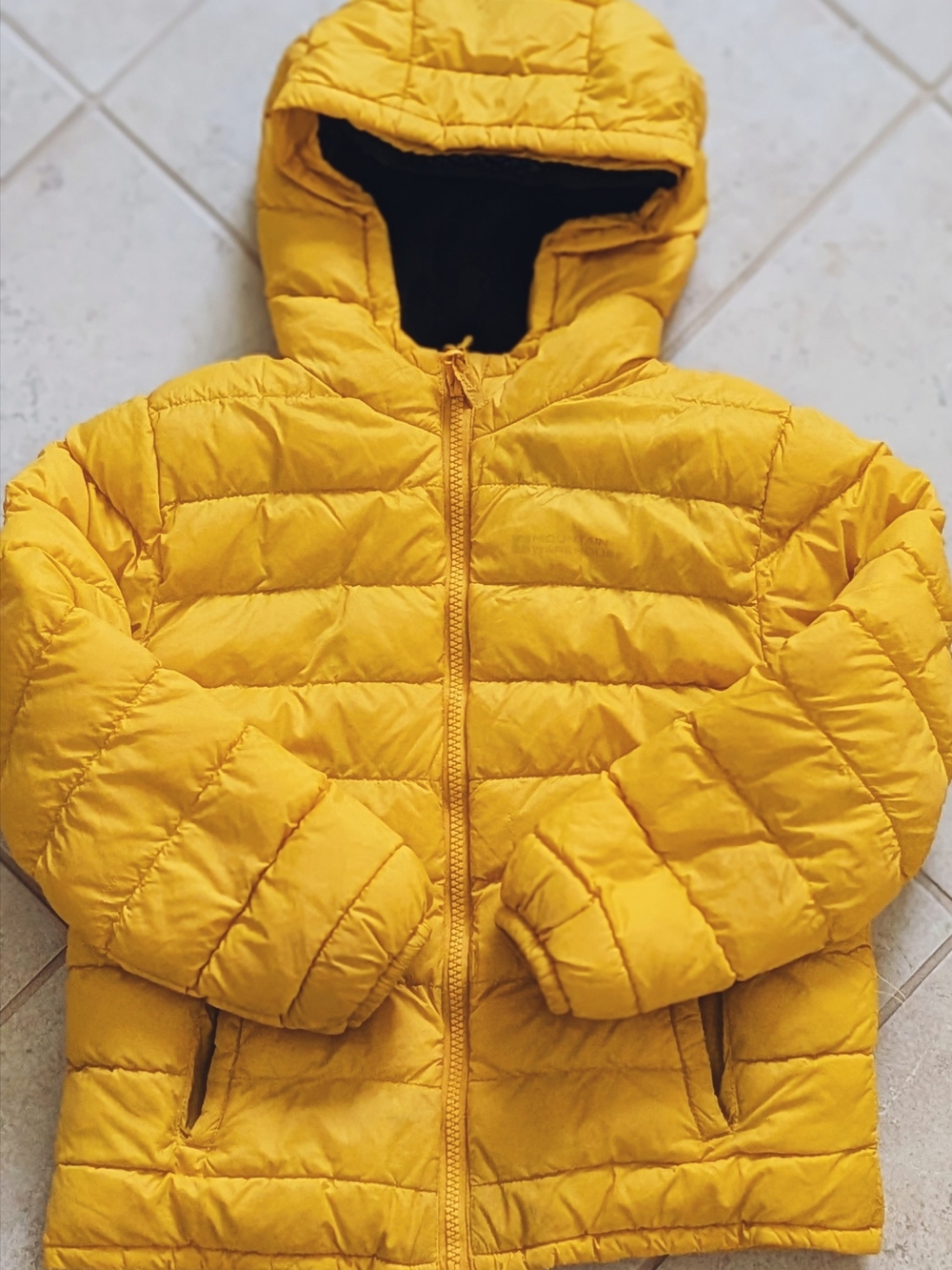 Mountain Warehouse Kids Yellow Puffer Jacket 5-6 Yrs Sherpa Lined Hooded